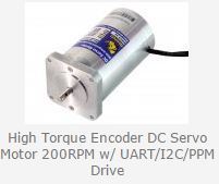 High-Torque Encoder DC Servo Motor and Driver UART, I2C, PPM